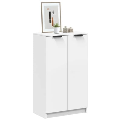 vidaXL - Schoenenkast - 59x35x100,5 - cm - bewerkt - hout - wit