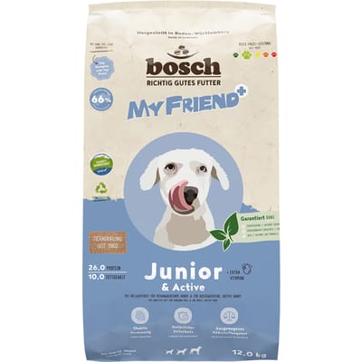 12 kg My Friend+ Dog Junior & Active hondenvoer droog