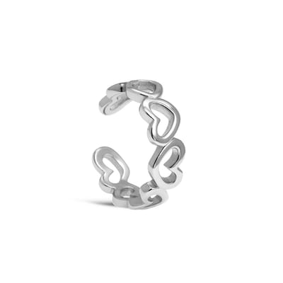 Karma Earcuff Open Hearts Zilver