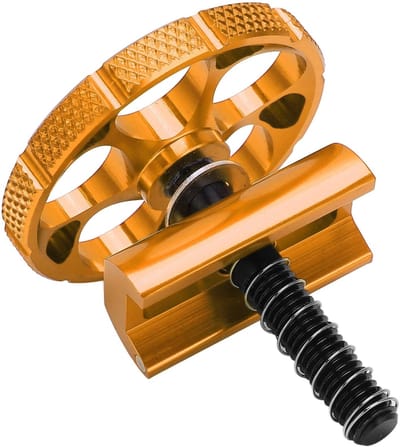 Dailygoody - Fietsscharnierklem - Vouwfiets Klem - Stabiele Aluminium Klem - Gouden Kleur - Fietsbevestiging - Geschikt voor Plooifietsen - Voor Elekt