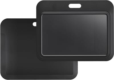 ID Kaarthouder van Hard Plastic - Horizontaal Zwart met Transparant Venster voor Navigo, ID, Rijbewijs en Schoolgebruik