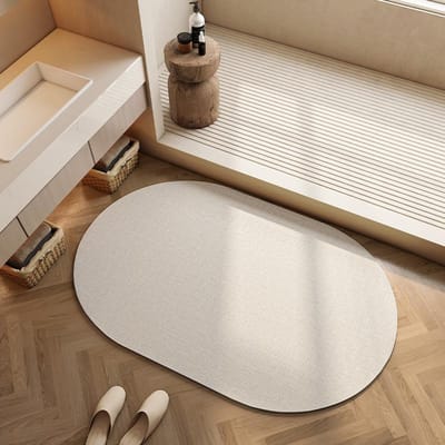 Crème Lucht Badkamervloermat Diatomeeënaarde Keuken Sterk Absorberend Toilet Deurmat Toilet Voetmat Entree Deurmat 80 * 120cm