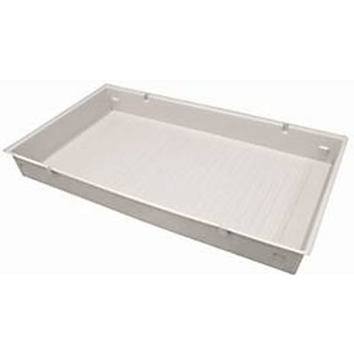 Inzetbak voor asecos veiligheidskasten van de series Q30, Q90 en S90, polypropyleen, grijs, B 878 x D 500 x H 96 mm, 33,5 l