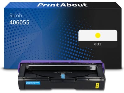 PrintAbout huismerk Toner 406055 (406106) Geel Geschikt voor Ricoh