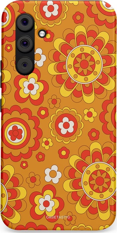 Casetastic Hoesje Geschikt voor Samsung A54 (5G) - Stijlvolle Beschermende Duo-layer Case - Retro droom