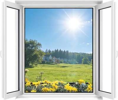 Universele Raam Transparante Vliegenhor/Wasbaar Gaas/Verstelbaar Insectennet, DHZ Raammaat – Muggen & Insectenbescherming (Max. 130x150CM, Wit)