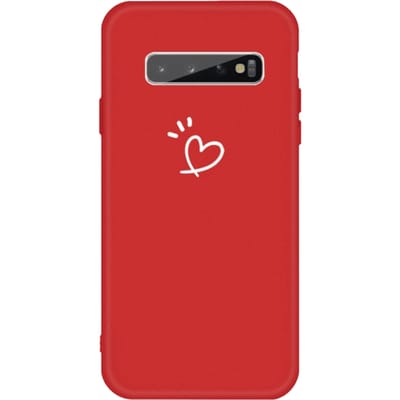 Mocaa Samsung Galaxy S10 Plus Love Heart Case Rood