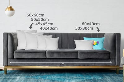Sierkussens - Kussentjes Woonkamer - 60x40 cm - Blauw - Snoep - Regenboog