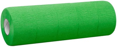 Papieren Zelfklevende Nekkragen – Wegwerp op rol – 5 rollen × 100 stuks – Groen – Hygiënische en duurzame kapperskragen van flexibel tissuepapier