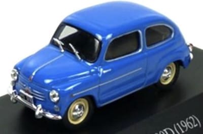 ATLAS Fiat 600D (FITITO) 1962 - UNFORGETABLE CARS schaalmodel 1:43