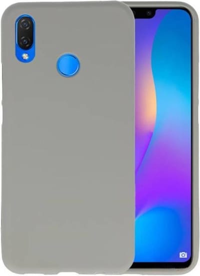 Hoesje Geschikt voor de Huawei P Smart Plus - Backcover Color Telefoonhoesje - Grijs