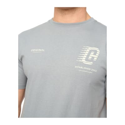 Crosshatch Heren Morville Katoenen T-Shirt (Staalblauw)