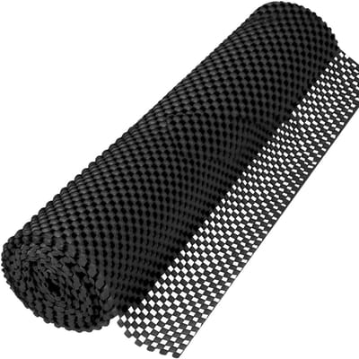 Antislipmat voor Kasten en Lades - 50 x 200 cm - Keukenlade Beschermer - Multifunctionele Anti- Slip matl - Ondertapijt Beschermer - Bescherming en Veiligheid voor Lades en Kasten - Antislip Lade - Lademat - Makkelijk te knippen en te wassen - Zwart