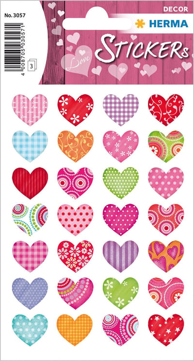 Stickers Bonte Harten