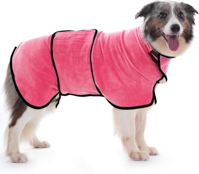 Ultrasorbente Microvezel Badjas voor Honden en Katten, Dubbel Laags Badhanddoek voor Drogen, Zwemmen en Verzorging van Huisdieren