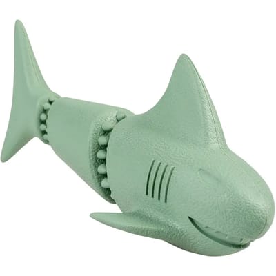 Duvoplus - Speelgoed Voor Dieren - Hond - Eco Rubber Haai Snackdispenser 18x7,6x7,5cm Groen - 1st
