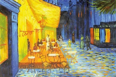 Fotobehang - Cafe Terrace 375x250cm - Vliesbehang