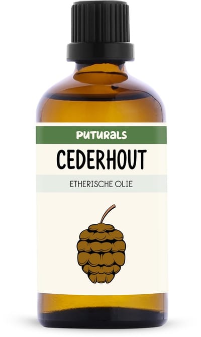 Puturals Cederhout Olie 100% Natuurlijk - 100ml - Puur en Vegan - Cederhout Etherische Olie voor Huid, Haar en Aromatherapie