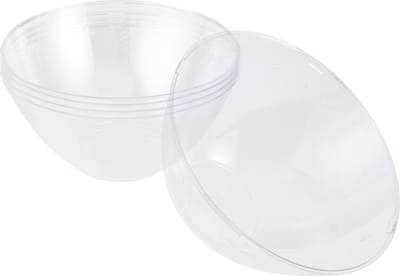 Matana – 5 Plastic Saladekommen, 3 Liter – Transparant – Herbruikbaar & Stevig – Voor Picknicks & Feestjes
