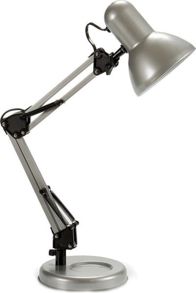 Pincello Tafellamp/bureaulampje High Light - metaal - grijs - H58 cm - buigbaar - hoog model - leeslampje