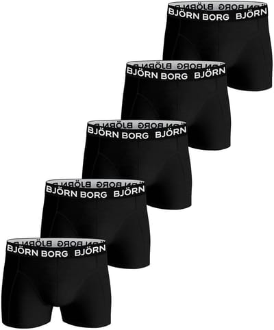 Bjorn Borg 5-Pack jongens boxershorts - Black - Zwarte katoenen jongens onderbroeken - 116