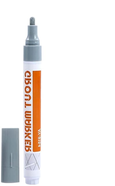 Voegenpen - Tegel reparatie pen - Voegen opfrissen - Sneldrogend en waterdicht - 14 cm - Grijs