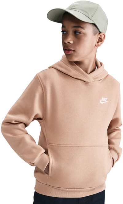 Nike sportswear club fleece hoodie in de kleur ecru.