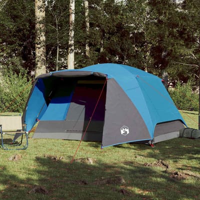 vidaXL - Tent - met - luifel - 4-persoons - waterdicht - blauw