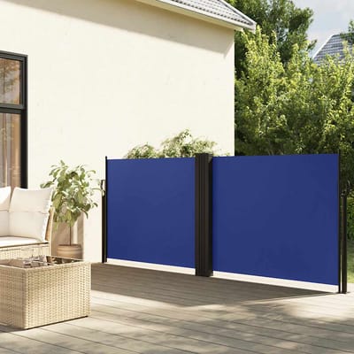 vidaXL - Windscherm - uittrekbaar - 100x1000 - cm - blauw