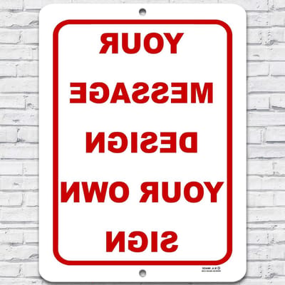 Metalen Bord - Naamplaat Huisnummer - Personaliseren Huis - Roestvrij Aluminium - 9x12 inch - Wit Rood