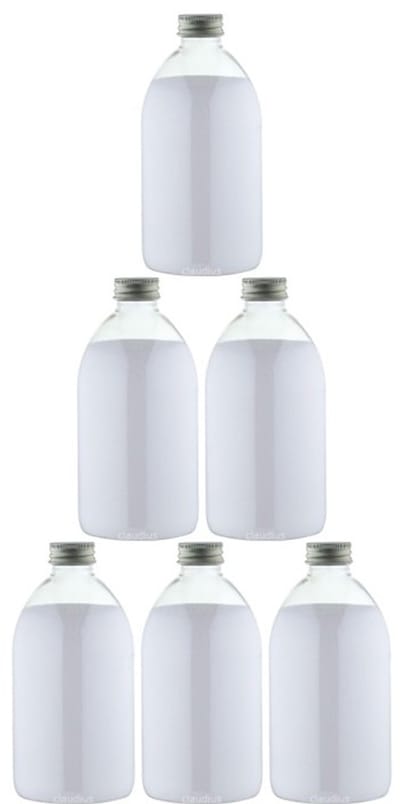 Scrubzout Perzik 650 gram - Fles met aluminium dop - set van 6 stuks - Hydraterende Lichaamsscrub