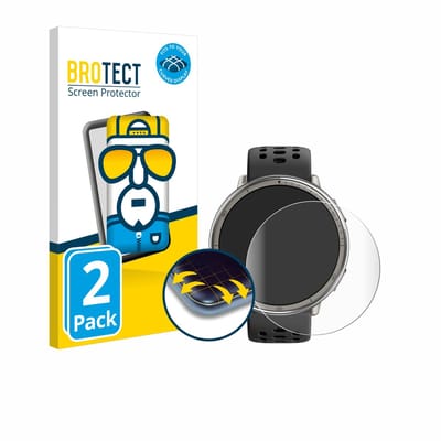 BROTECT - Screenprotector voor Amazfit Active 2 - Folie Beschermfolie transparant volledig dekking - 2 Stuks
