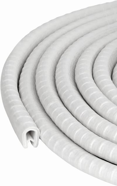 Witte Randafwerking voor Vloerbedekking of Tegels 9,5 mm Hoogte Dunne Profiel