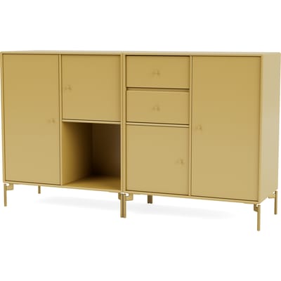 Montana Couple Highboard - Cumin - Poten 12,6 cm messing