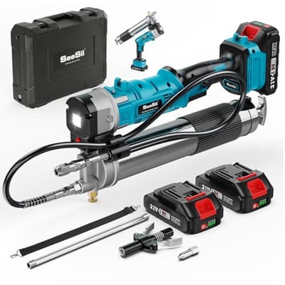 Innovatieve 2-in-1 Accu-Vetpers voor Efficiënt Onderhoud van Machines