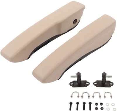 Allecto - Verstelbare Auto Armsteunen Beige - Universele Armsteunen voor Auto, Camper, Boot en Truck