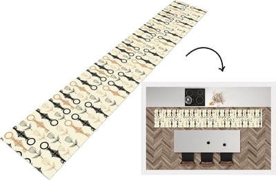 Keukenloper - Loper keuken - Sleutel - Goud - Bloemen - Patronen - 300x50 cm - Keukenloper vinyl
