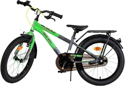 Kinderfiets - Loopfiets - Buiten Spelen - Stevig Frame - 18 Inch Wiel - Groen Grijs