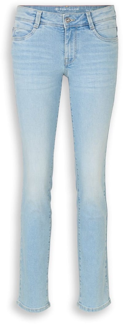 Tom Tailor - TTLIVA STRAIGHT-jeans met stretch - Maat 28/32 - Light Stone Blue Denim