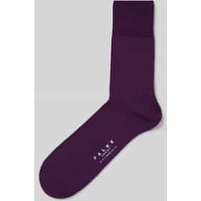 FALKE Airport eenkleurig wol katoen sokken heren blauw - maat 41-42
