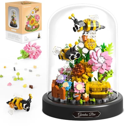 Namajunas - Mini Kunstbloemen Boeket - Bloemenboeket in Stolp - Bouwsets Volwassenen - Botanical Flowers Collection - Botanical Bloemen - Bouwsets - Niet geschikt voor LEGO - Bij - Decoratie voor Huis, Cadeau, Pasen, Moederdag