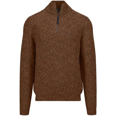 Fynch-Hatton Trui Troyer Zip Donegal Flame / male