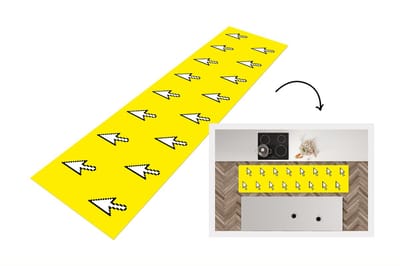 Keukenloper - Loper keuken - Muis - Patronen - Computer - 200x50 cm - Keukenloper vinyl