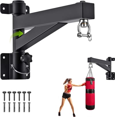 Thijox - 17" Bokszak Ophanger Muurmontage 360 Draaibaar Zwaar Zak Ophanger 363 KG Capaciteit voor Thuis Gym Muay Thai Boksen Indoor Outdoor