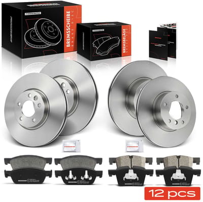 Frankberg 4x Remmen + 8x Remblokken Vooras en Achteras voor VW
