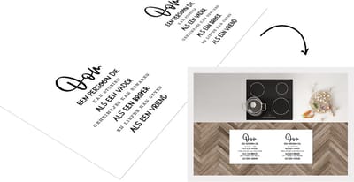 Keukenloper - Loper keuken - 'Oom' - Quotes - Liefde - Spreuken - 120x50 cm - Keukenloper vinyl