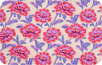 WC mat 80x50 cm - Antislip - Bloemen - Patroon - Meerkleurig - Toiletmat - Vloermat - Douchemat - Toilet tapijt - Toiletmatten