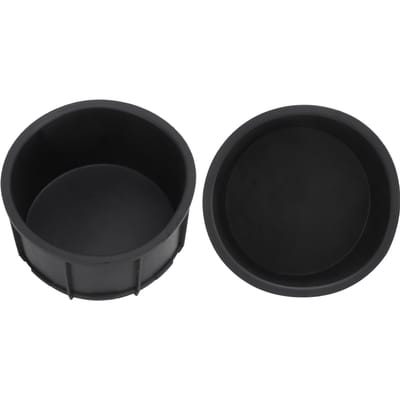 2 stuks set middenconsole bekerhouder inzetstuk voering zwart rubber UV-bescherming auto-interieur black