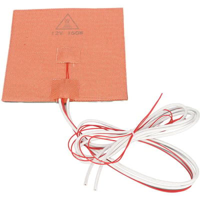Plaque Chauffante en Silicone Résistante aux Hautes Températures avec Adhésif au Dos Plaque Chauffante en Silicone pour Lit Chaud 3D 12V beige