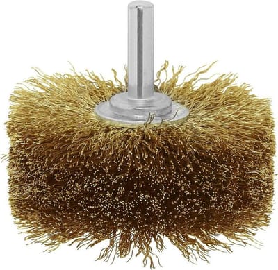 Bosch - Houtstructuurborstel voor boormachines - gegolfde draad, vermessingd, 80 mm 80 mm, 0,2 mm, 4000 o.p.m.
